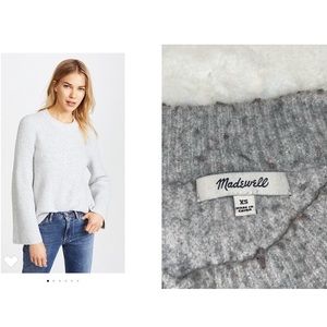 Madewell Bell Sleeve Grey Knit Sweater